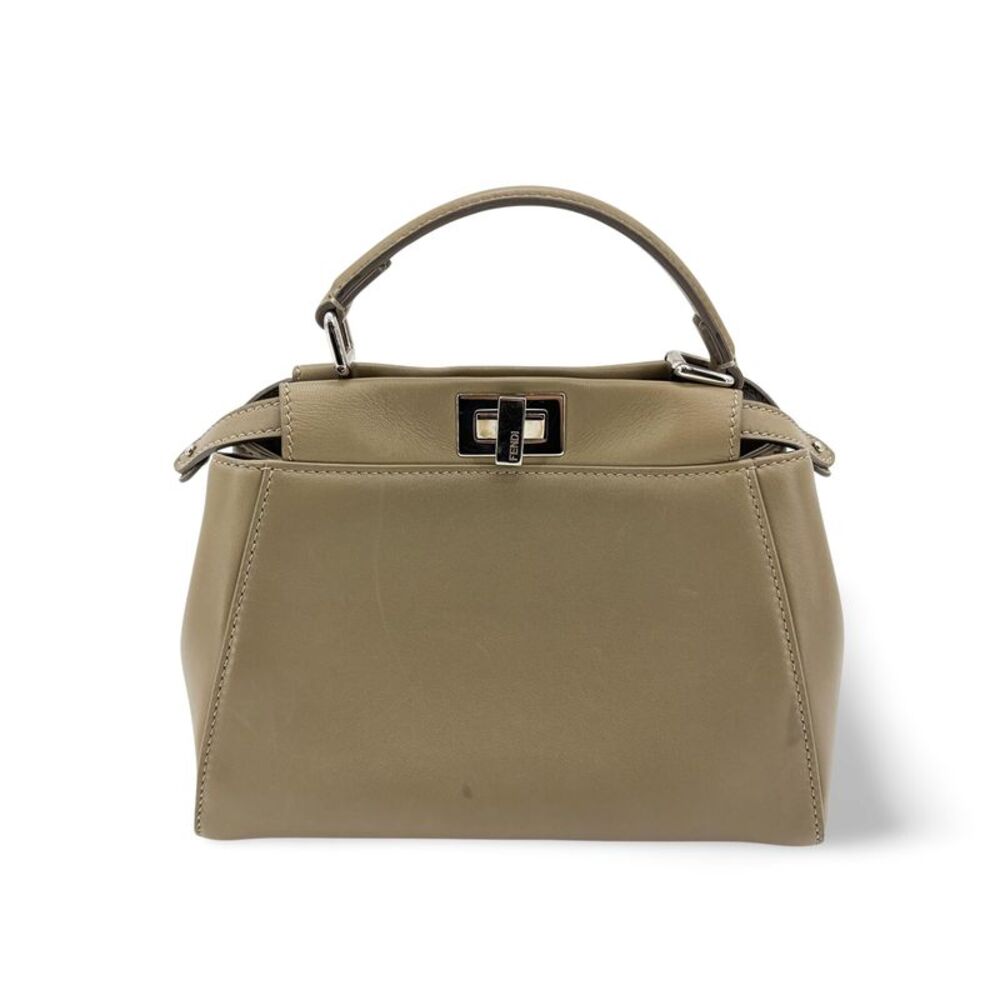 Fendi Peekaboo Ombre Leather Beige Leather Handbag